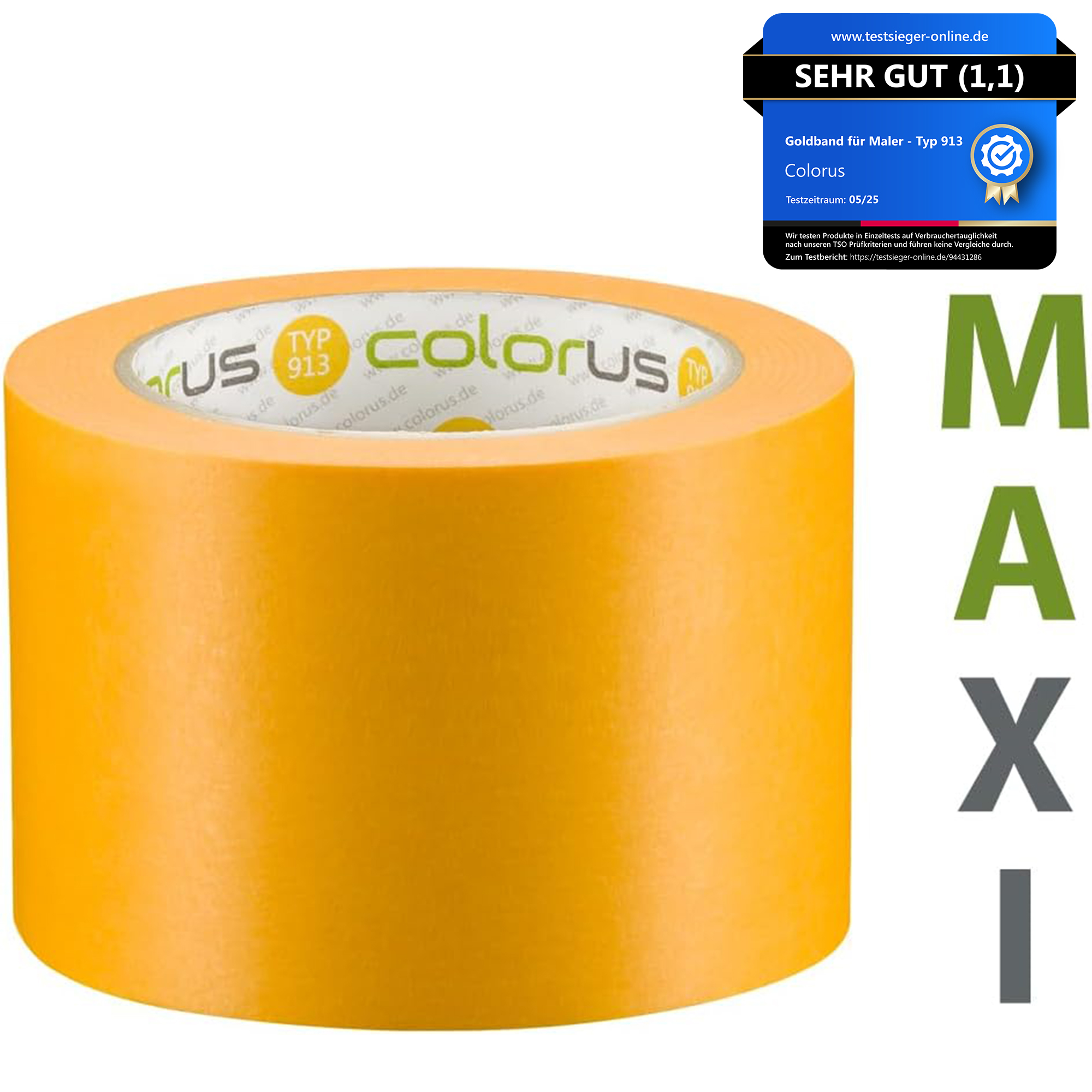 Colorus Profi MAXI Goldband Washi Tape UV90 Klebeband 50 x 75mm
