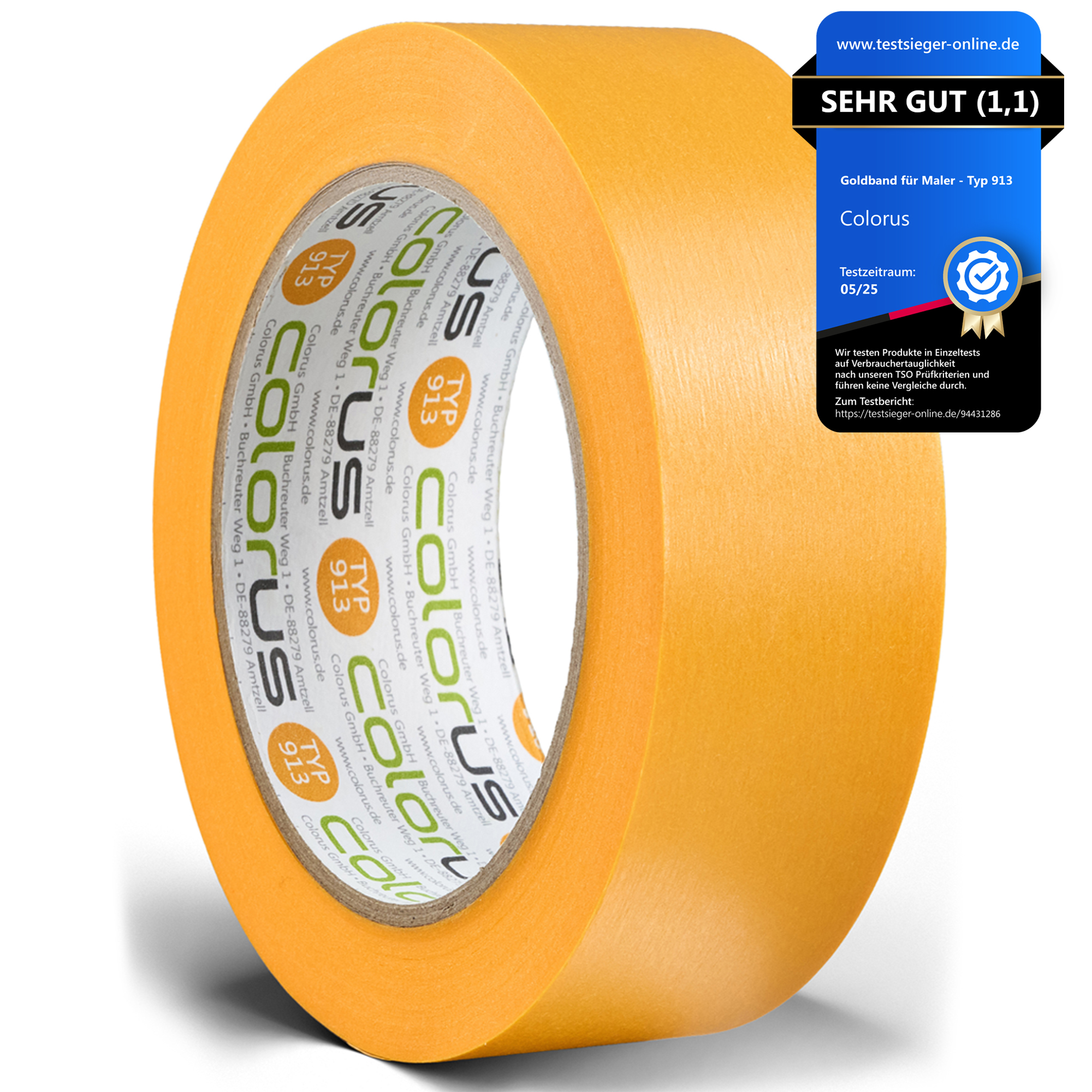 Colorus Profi Goldband Washi Tape UV 90 Klebeband 50m x 30mm