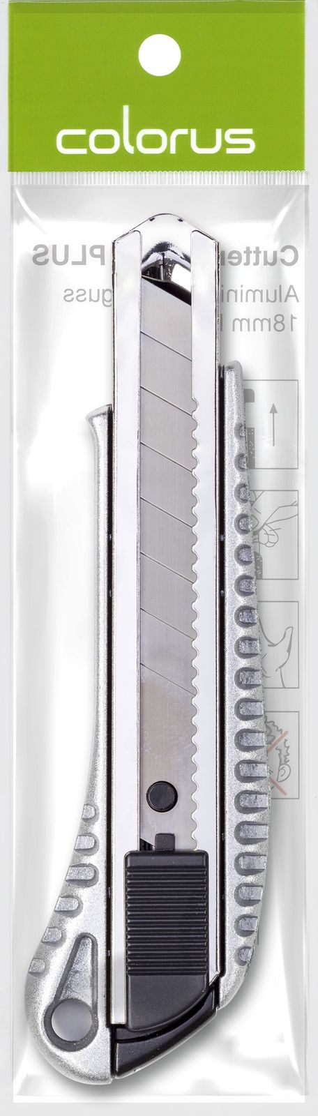 24 x Colorus Cuttermesser PLUS Alu Druckguss 18mm