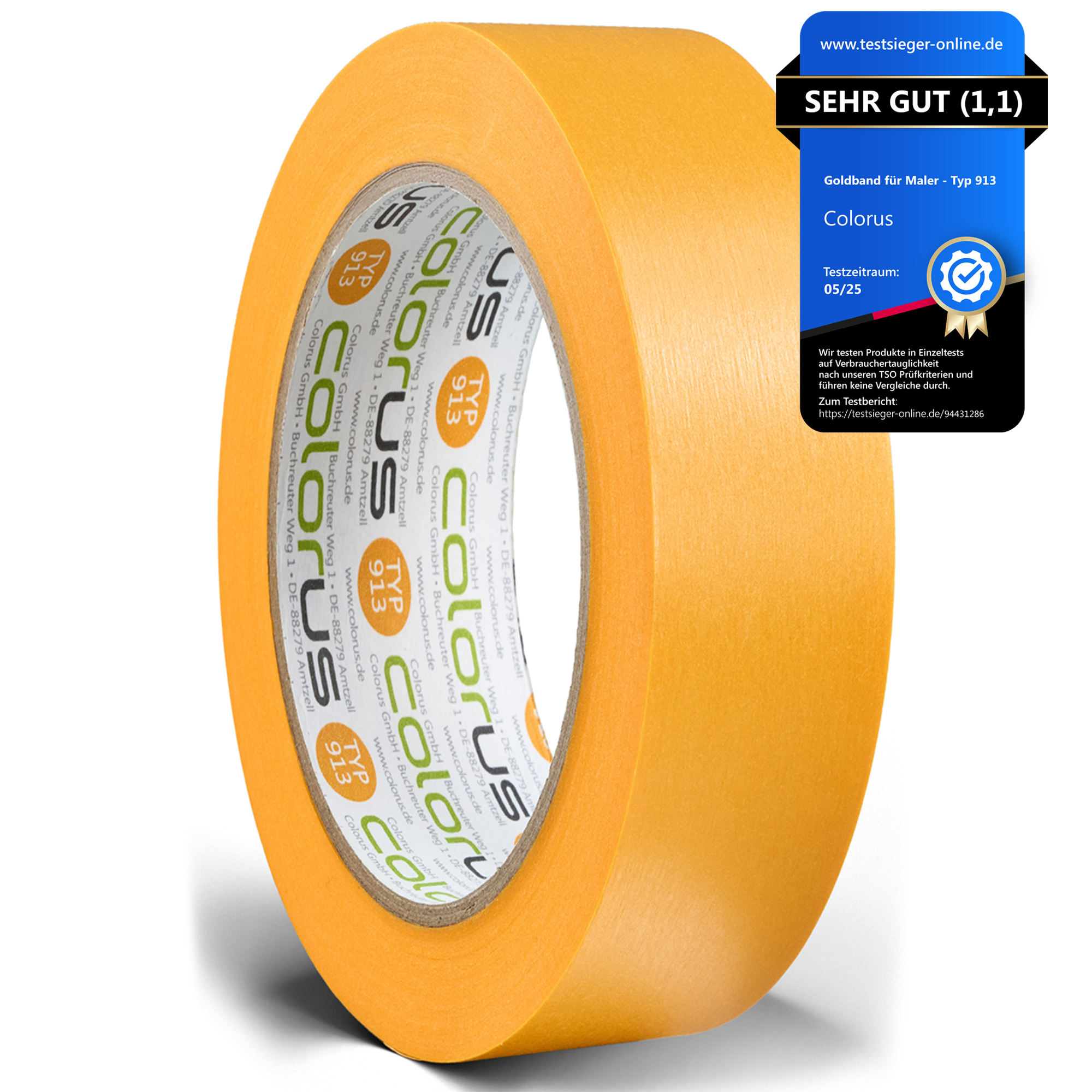Colorus Profi Goldband Washi Tape UV 90 Klebeband 50m x 25mm