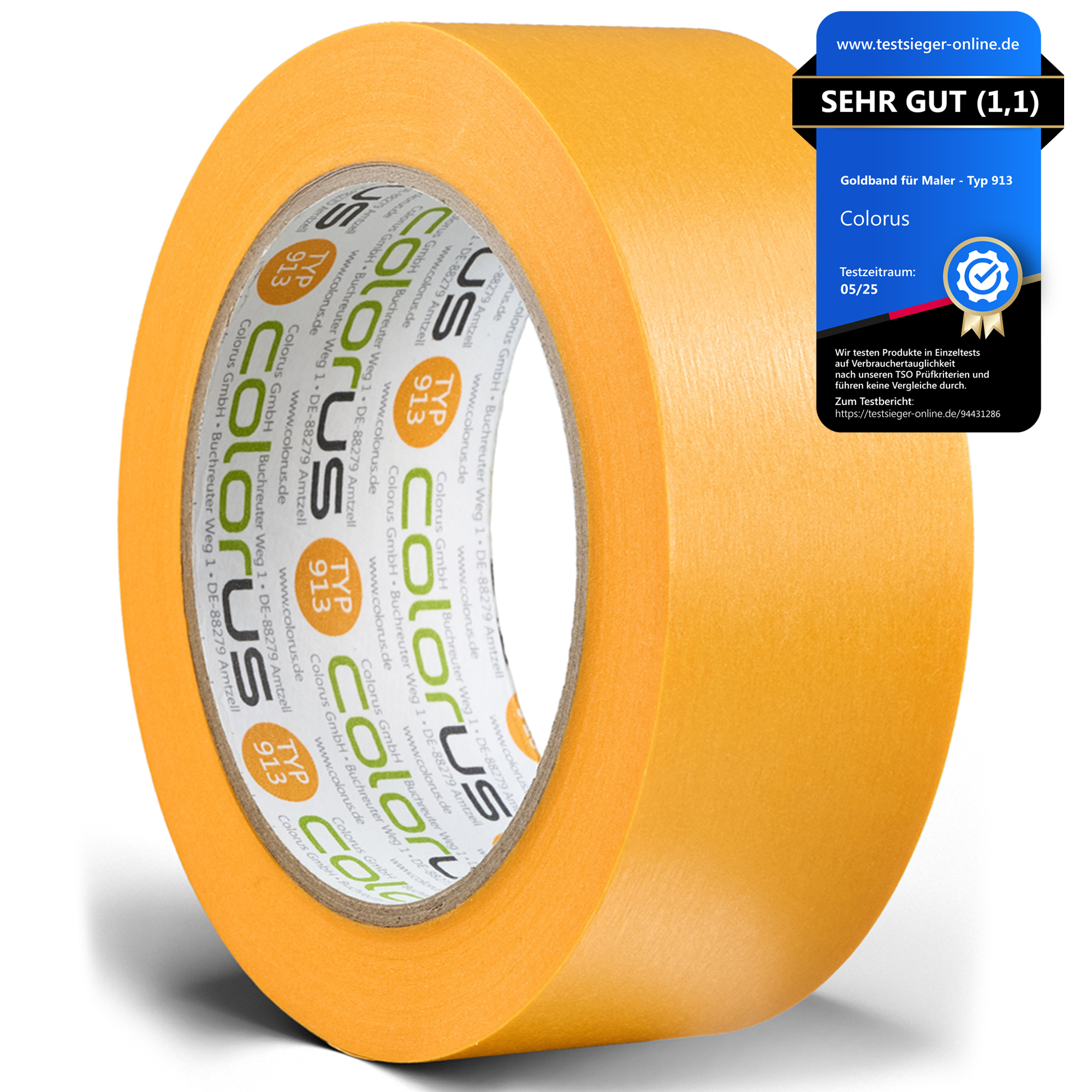 Colorus Profi Goldband Washi Tape UV 90 Klebeband 50m x 38mm