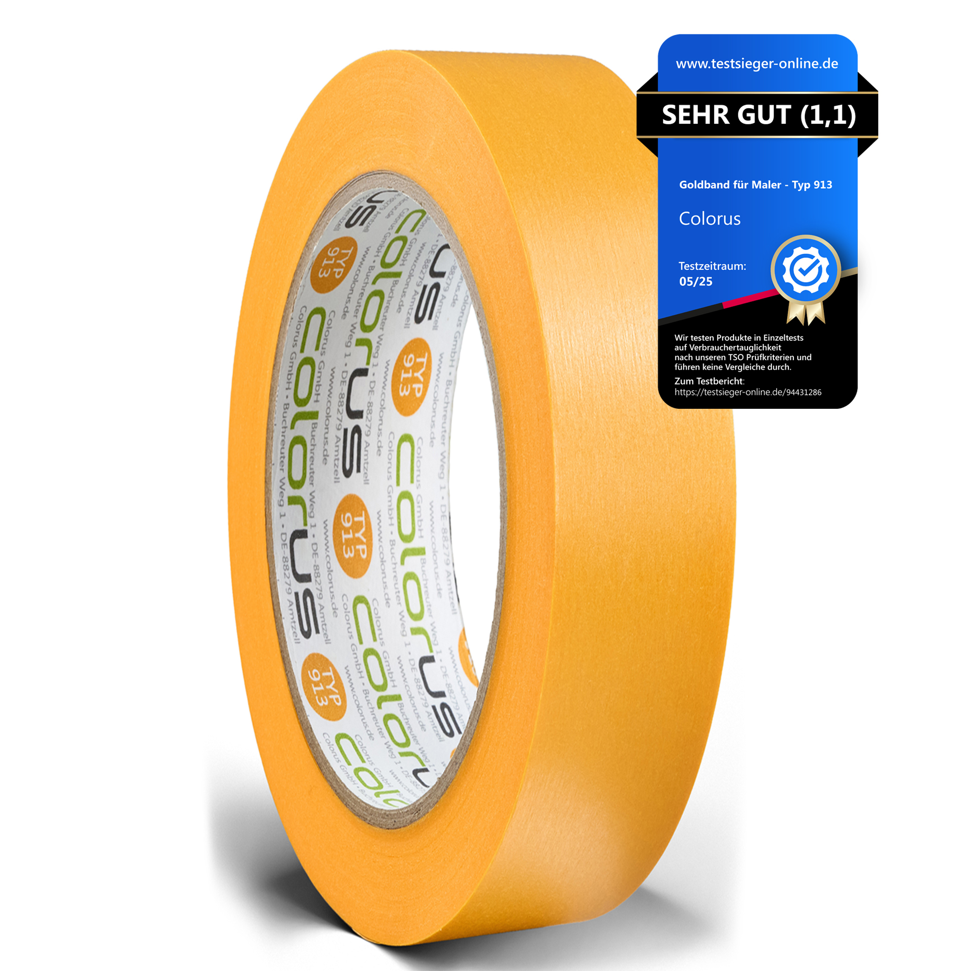 Colorus Profi Goldband Washi Tape UV 90 Klebeband 50m x 19mm